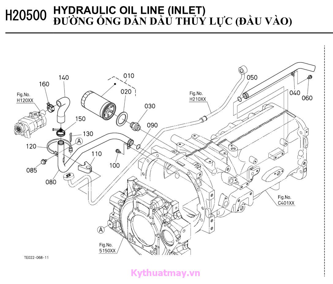 Đường ống dẫn hút và lọc thủy lực